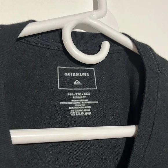 Quicksilver Men’s Black Red White Blue Stars Long Sleeve Shirt Size XXL - Picture 6 of 7